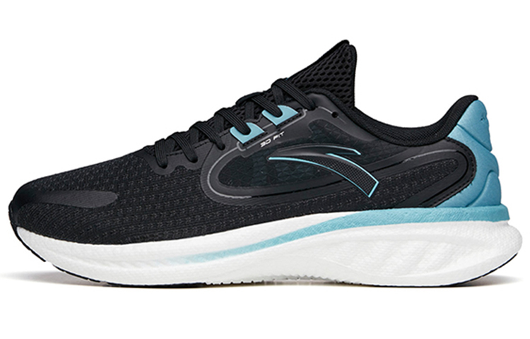 Anta Martian Foam Comfortable Abrasion Resistant Slip Resistant Low top Running Shoes Men's Black Blue Casual