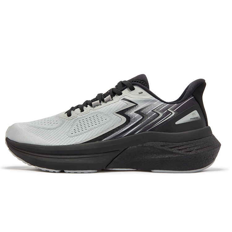 361° International Cables Phoeni Cushioning Slip Resistant Abrasion Resistant Low top Running Shoes Unisex Black Gray