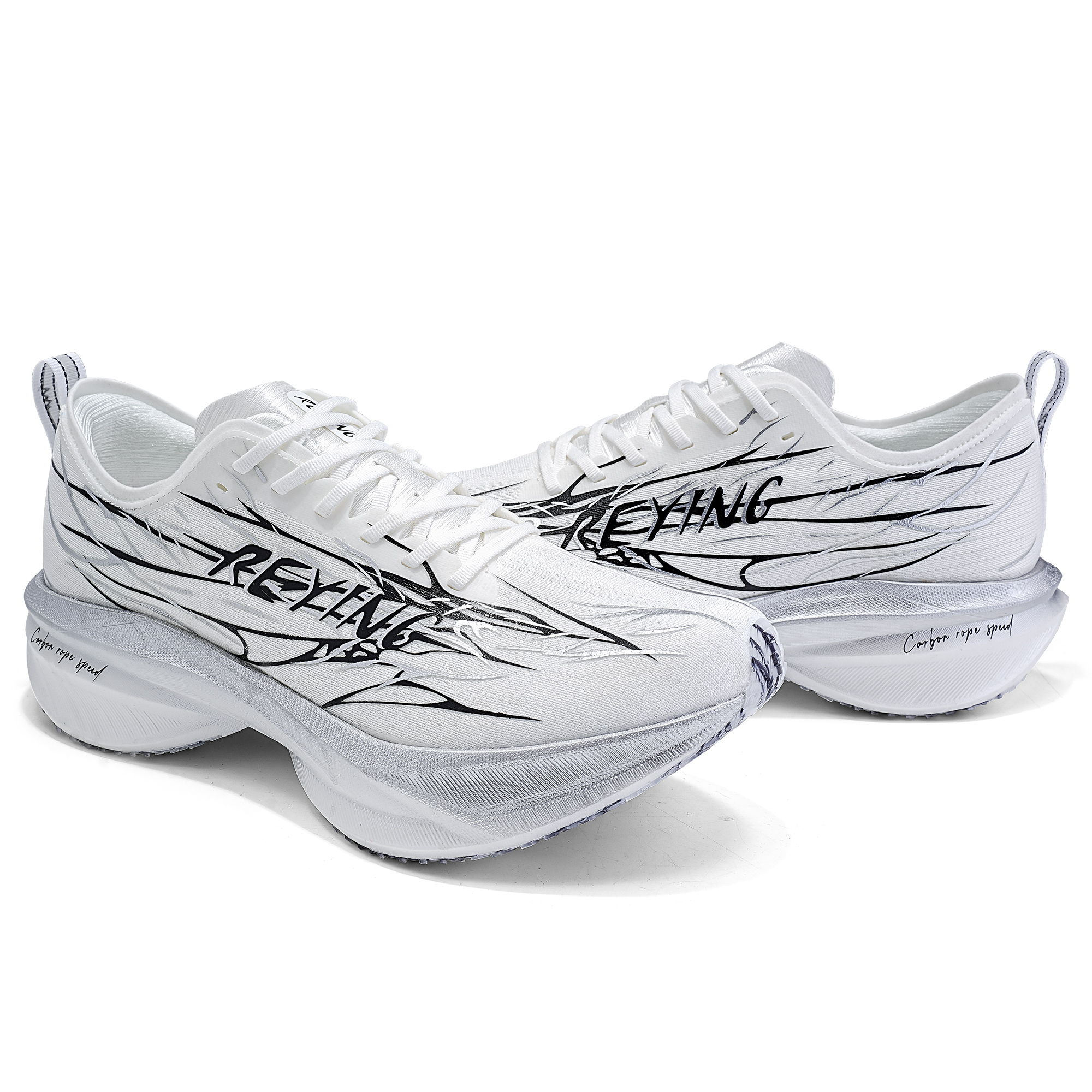 REYING Low top Running Shoes Unisex Hengdu Silver White