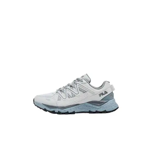 FILA Firetrail Evo Comfortable Round Toe Low top Running Shoes Men's Blue White