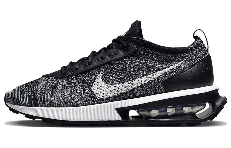 Nike Air Max Flyknit Breathable Low top Casual Running Shoes Women's Black White