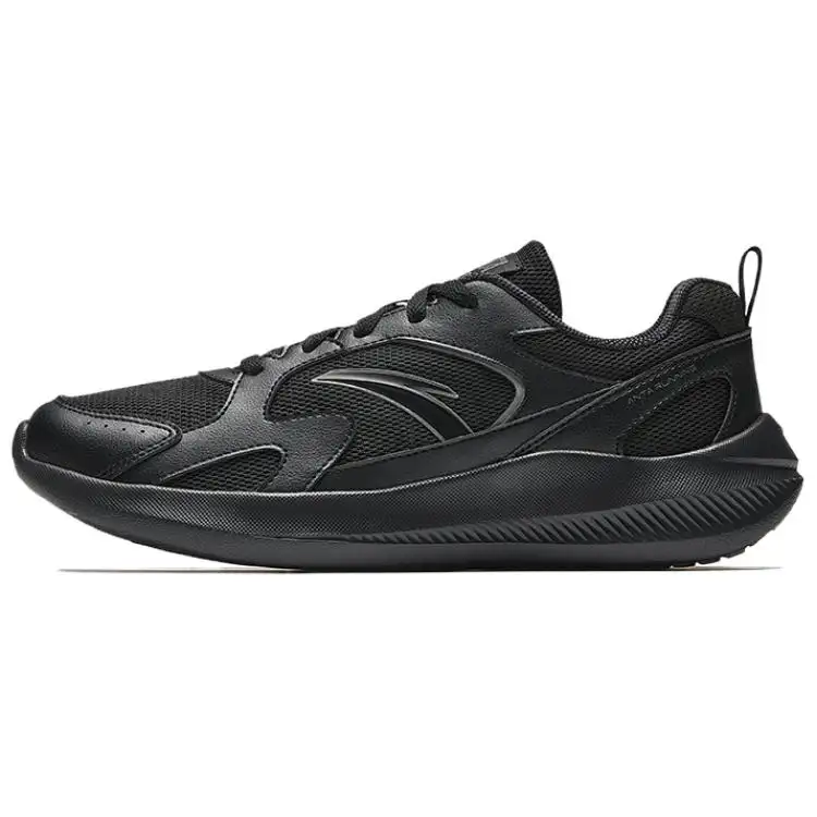 Anta Cushioning Breathable Low top Casual Running Shoes Men's Black