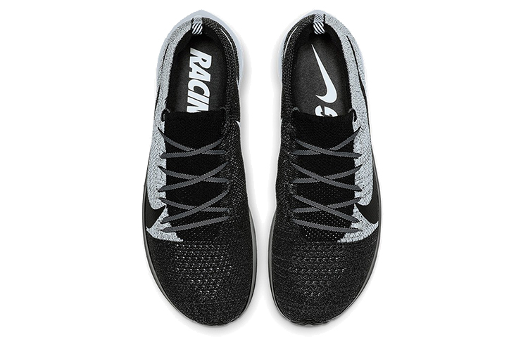 Мужские кроссовки Nike Zoom Fly 1 Flyknit (черно-серо-белые) — Чёрный / серый / белый — фото 4