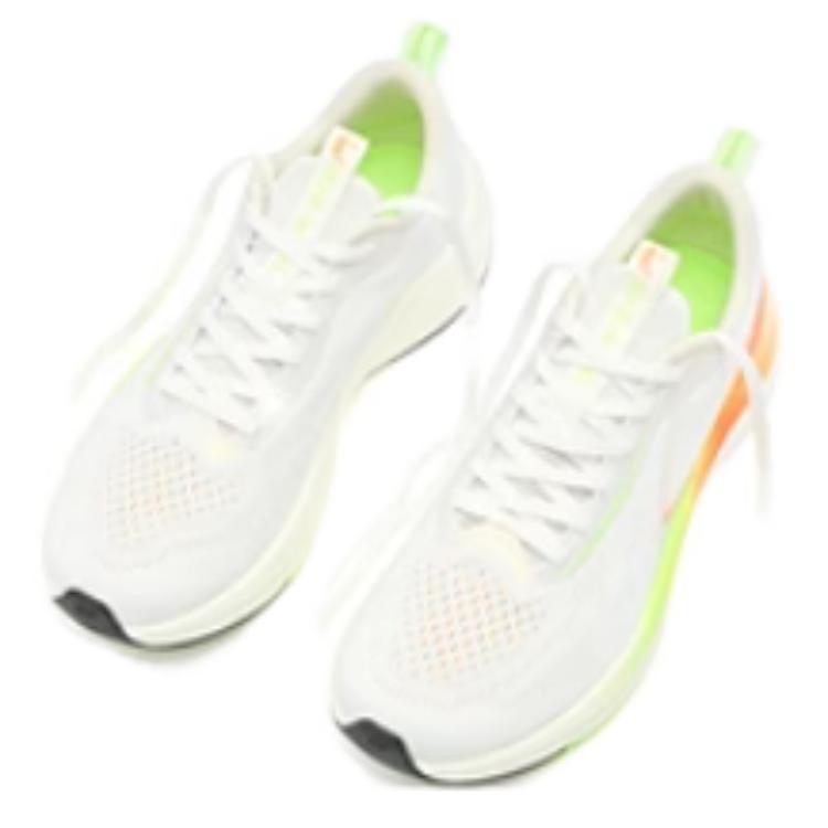 QIAODAN Flying Speed 3LITE Running Shoes Men’s Low Top White Orange Green