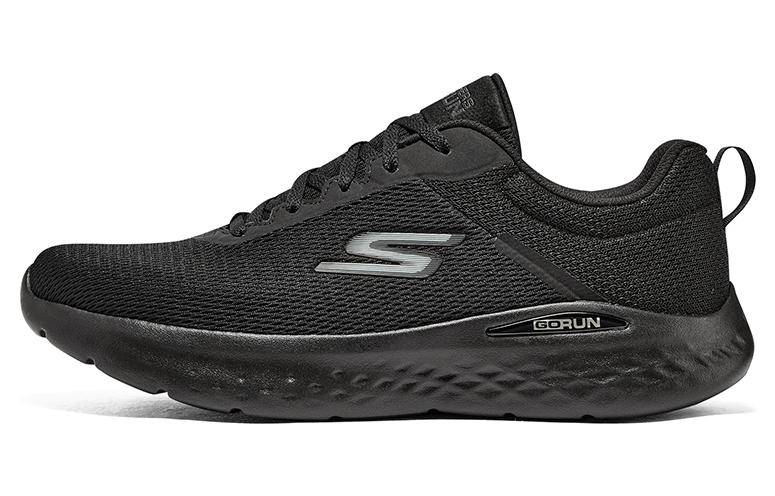 Skechers Skechers GORUN lightweight Q-elastic lightweight knee pads cushioning start quick-fitting lightweight breathable lightweight support shock-absorbing balance anti-rollover wear-resistant low-top training racing running shoes men's black