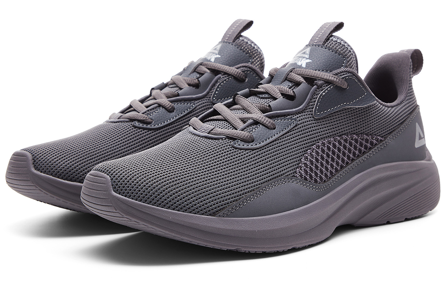PEAK Cushioning Abrasion Resistant Lightweight Breathable Slip Resistant Low top Running Shoes Men’s Gray