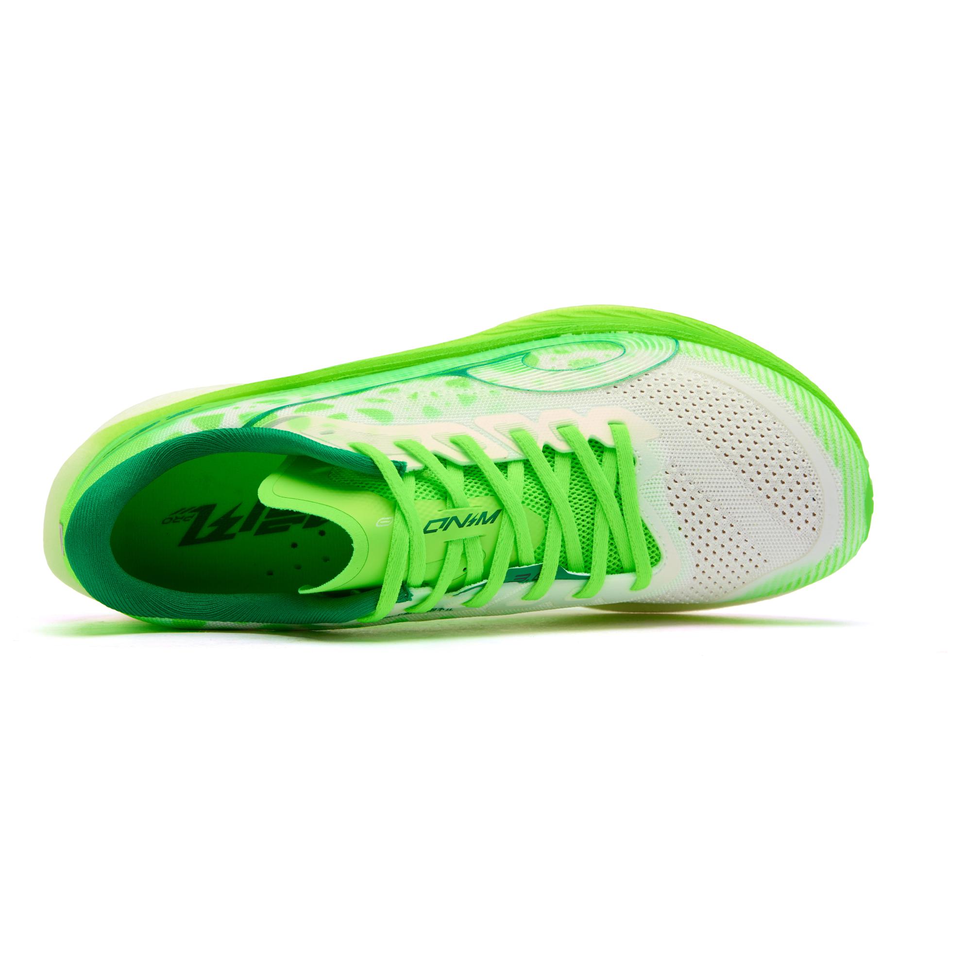 QIAODAN Strong Wind 3.0 PRO Running Shoes Men’s Low Top Jordan White/Bright Green