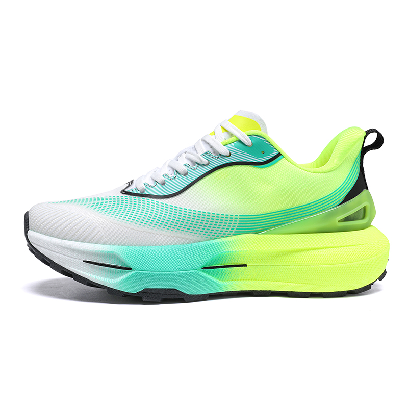 Meiretu Slip Resistant Abrasion Resistant Balance Low top Casual Sprint Running Shoes Men’s White Green