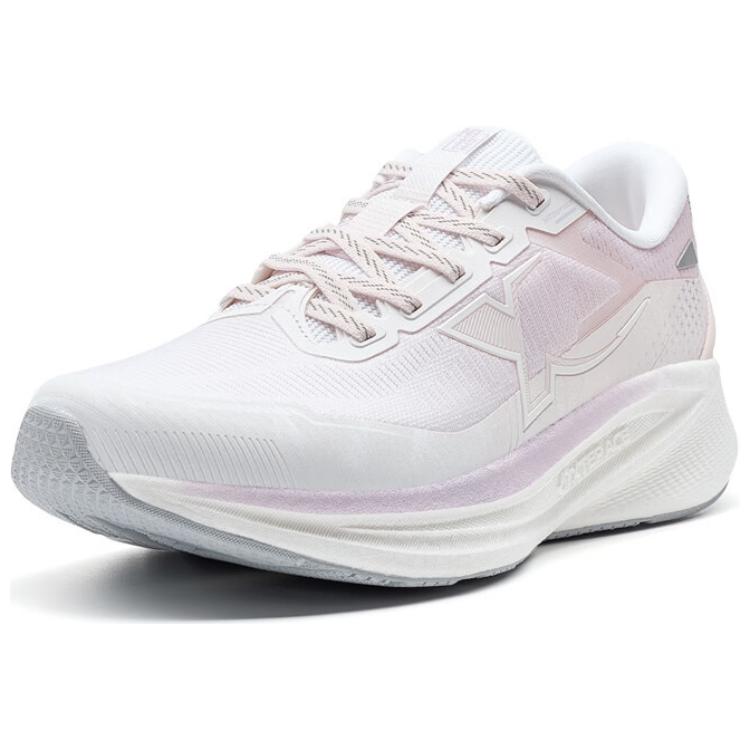 XTEP Cushioning Slip Resistant Abrasion Resistant Low top Running Shoes Women’s White Pink