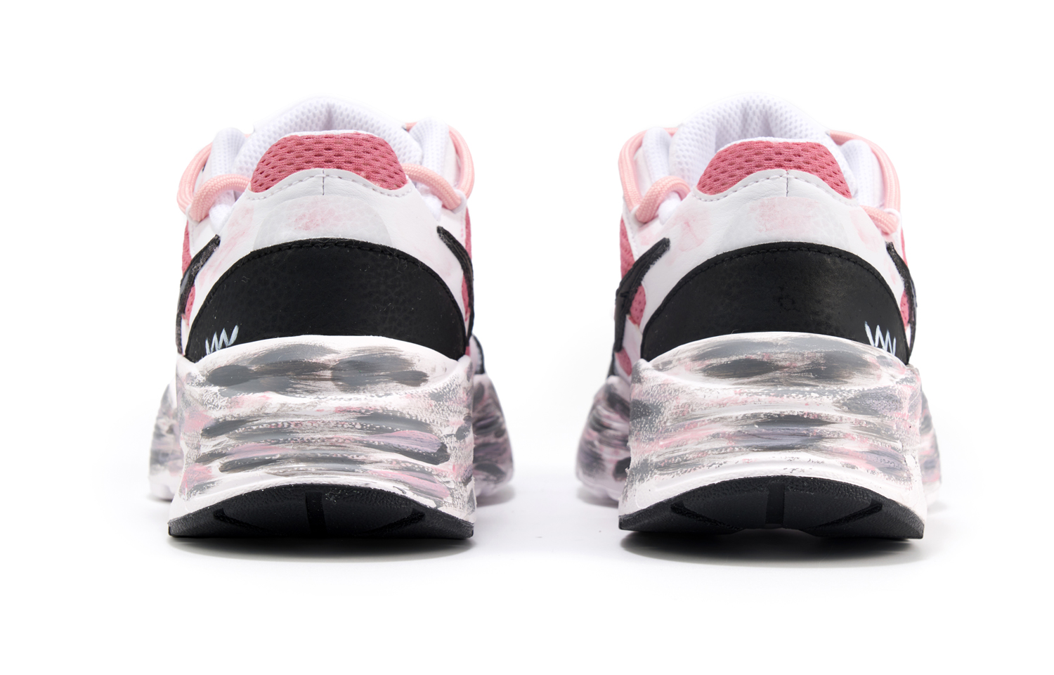 Nike Air Max Fusion Slip Resistant Abrasion Resistant Low top Casual Running Shoes Women’s Black Pink Gray