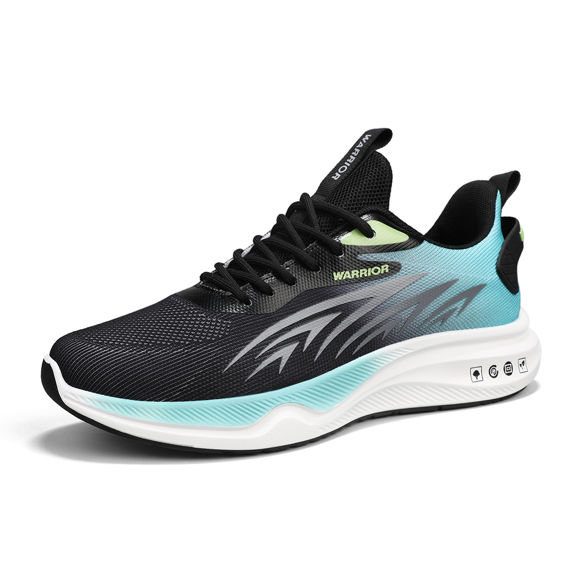 Warrior Abrasion Resistant, Breathable, Lightweight Low top Casual Running Shoes Men’s Black Moon