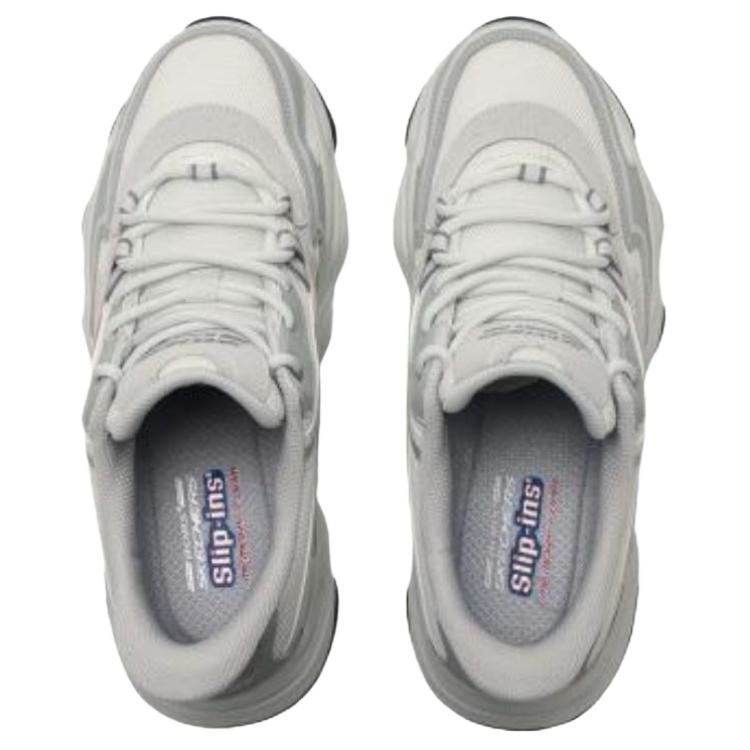 Skechers BOBS Sport Slip Resistant, Abrasion Resistant, Breathable Low top Running Shoes Men’s Gray White