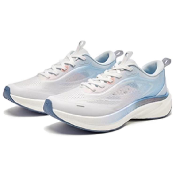 QIAODAN Cushioning Rebound Low top Casual Sprint Running Shoes Women’s White Purple Blue