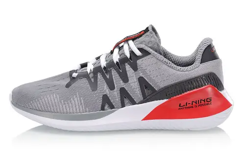 Li Ning Running Shoes Unisex Low Top Gray Red