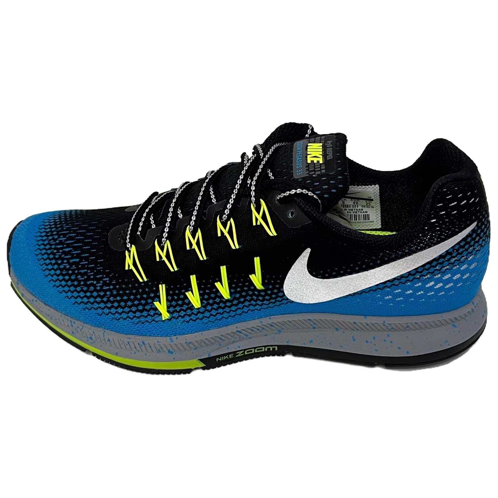 Nike Pegasus 33 Slip Resistant Abrasion Resistant Low top Running Shoes Unisex White Blue