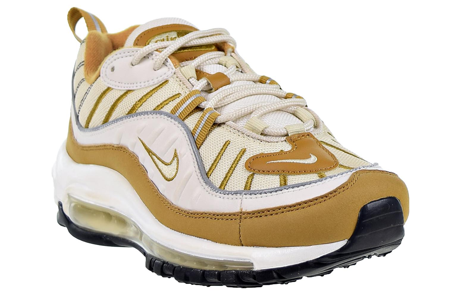 Женские кроссовки Nike Air Max 98 (бело-коричневые) — фото 3