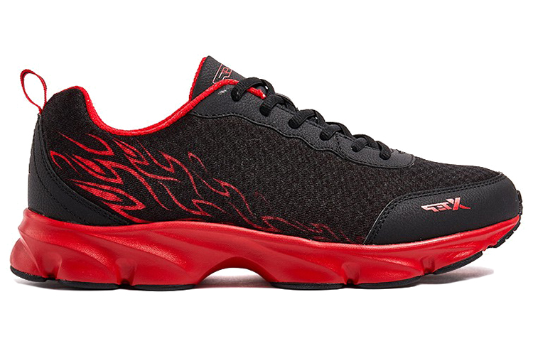 XTEP Cushioning Slip Resistant Abrasion Resistant Breathable Lightweight Rebound Low top Running Shoes Men’s Black