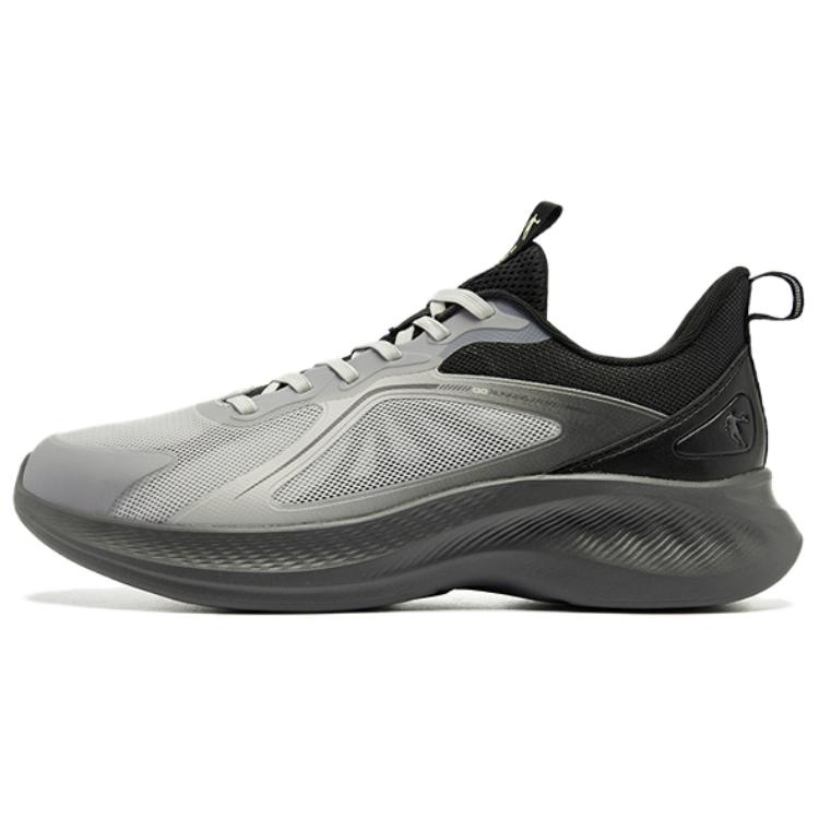 QIAODAN Cushioning, Wear Resistant Low top Casual Running Shoes Men’s Gray Black