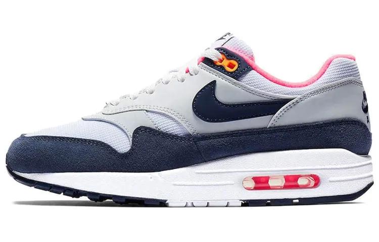Nike Air Max 1 Pure Platinum Midnight Navy Racer Pink Women's