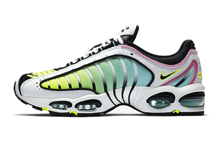 Nike Air Max Tailwind 4 Retro Splicing Gradient Sports Low Top Casual Running Shoes Men's White Pink Green