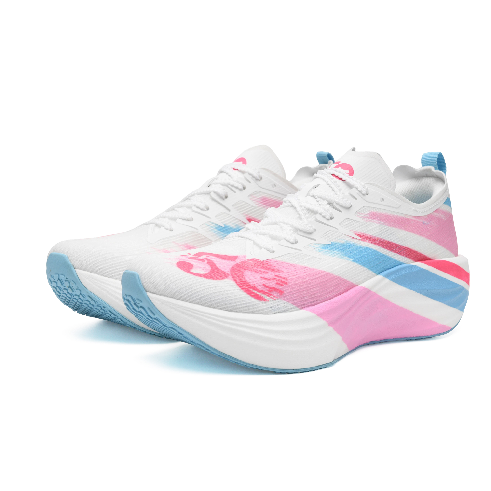 50 Cushioning Breathable Impact Resistant Low top Marathon Running Shoes Unisex Color Ink Reflects Snow 002