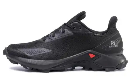 SALOMON ALPHACROSS Fabric Abrasion Resistant Breathable Low top Running Shoes Men's Black