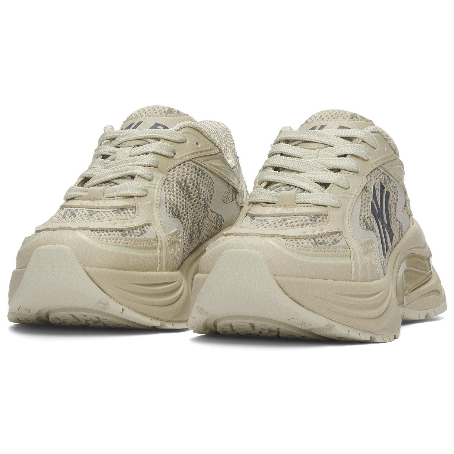 MLB New York Yankees Synthetic Leather Low top Casual Running Shoes Unisex Beige