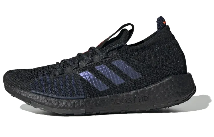 Adidas PulseBOOST Slip Resistant Lightweight Non slip Lightweight Low top Running Shoes Women's Black Purple