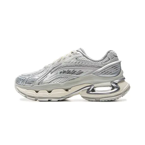 Li Ning Furious Rider BOW Cushioning Slip Resistant Abrasion Resistant Low top Casual Shoes Women's White Silver