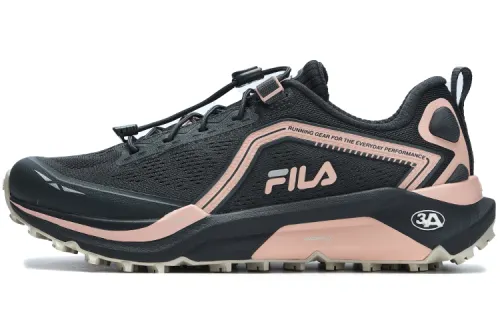 FILA LYNX Outdoor Textile, TPU Abrasion Resistant Low top Trail Running Shoes Women's Pink Black