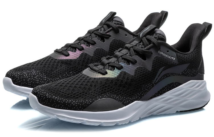 Li Ning Cushioning Low top Running Shoes Unisex Standard Black