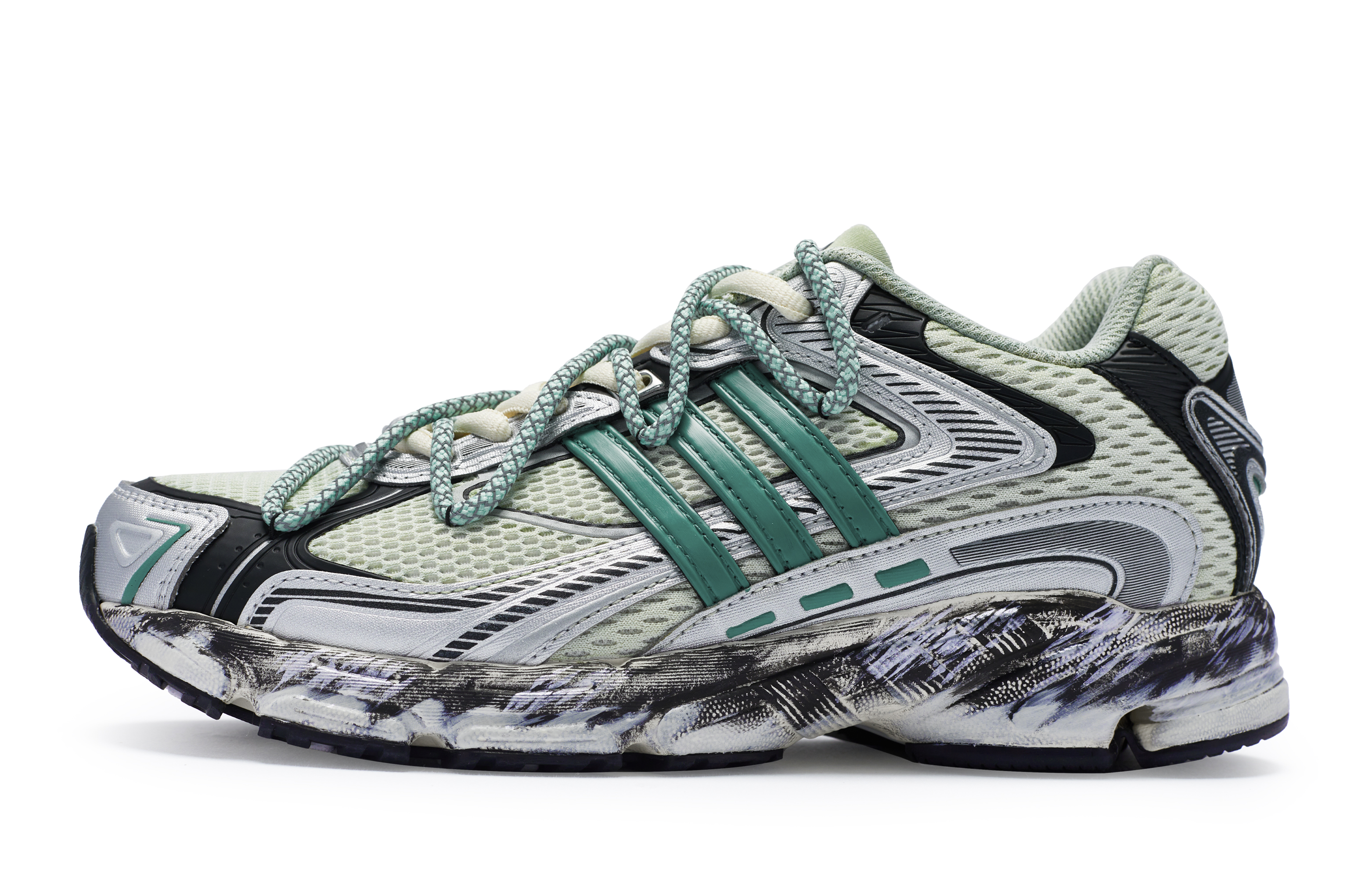 Adidas Originals Response Low top Casual Running Shoes Unisex Green Silver Black