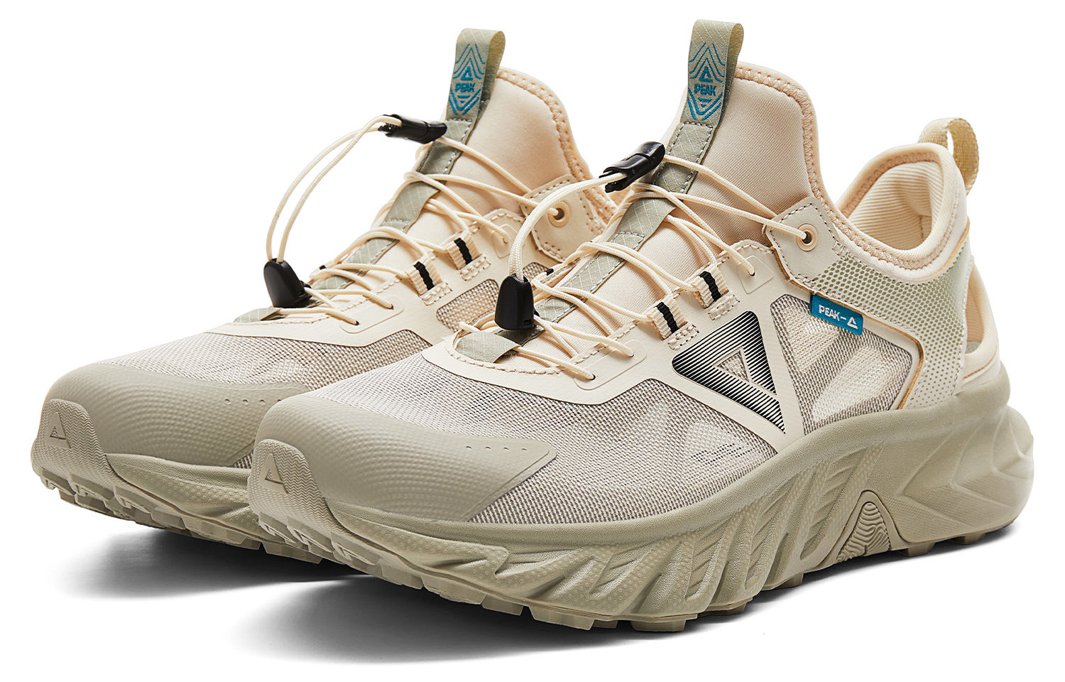 PEAK Cushioning Rebound Abrasion Resistant Breathable Slip Resistant Low top Running Shoes Men’s Light Khaki