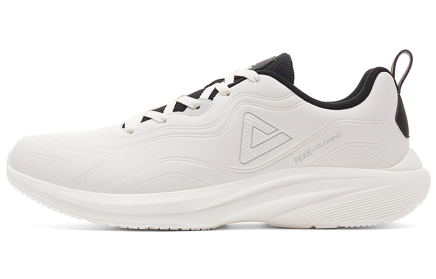 PEAK Cushioning Coverage Abrasion Resistant Lightweight Slip Resistant Low top Running Shoes Men’s White
