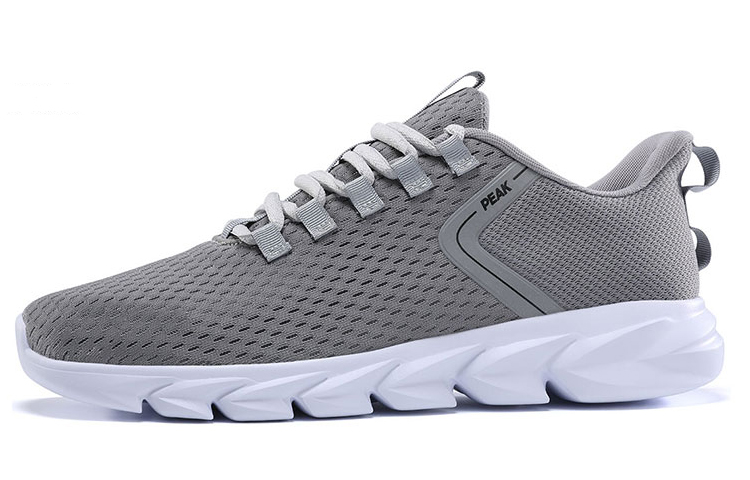 PEAK Qingyi Abrasion Resistant Slip Resistant Low top Running Shoes Men’s Silver Gray