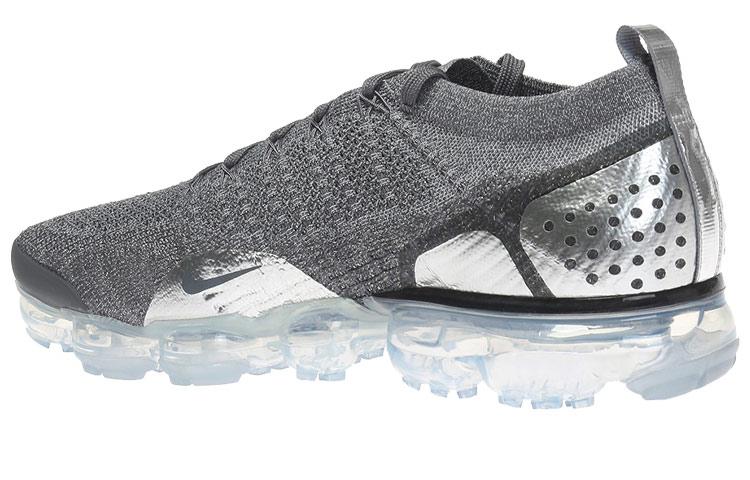 Мужские кроссовки Nike VaporMax Flyknit 2 Chrome (серые) — Серый — фото 3