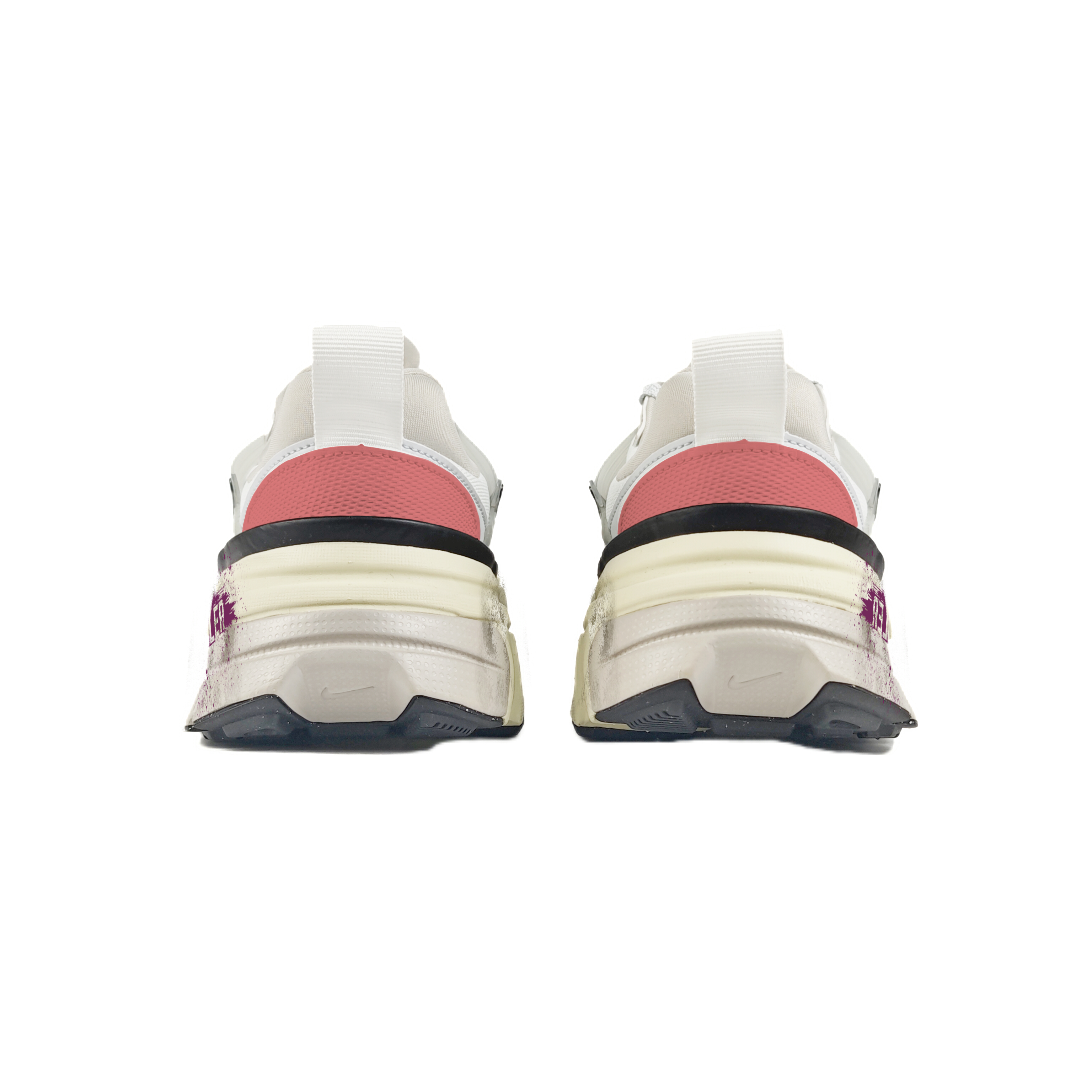Nike V2K Run Abrasion Resistant Low top Running Shoes Women’s White Orange