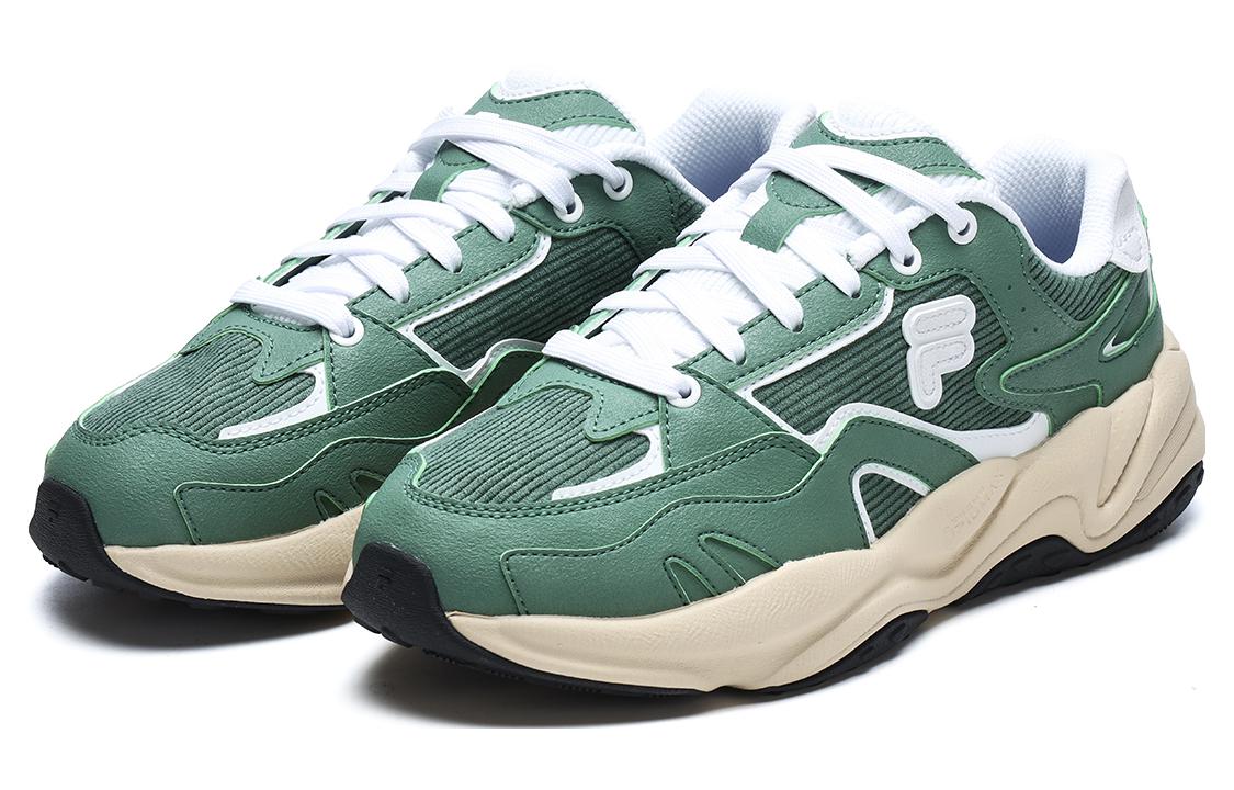 FILA FUSION Flash Textile, Synthetic Leather Low top Running Shoes Women’s Green White