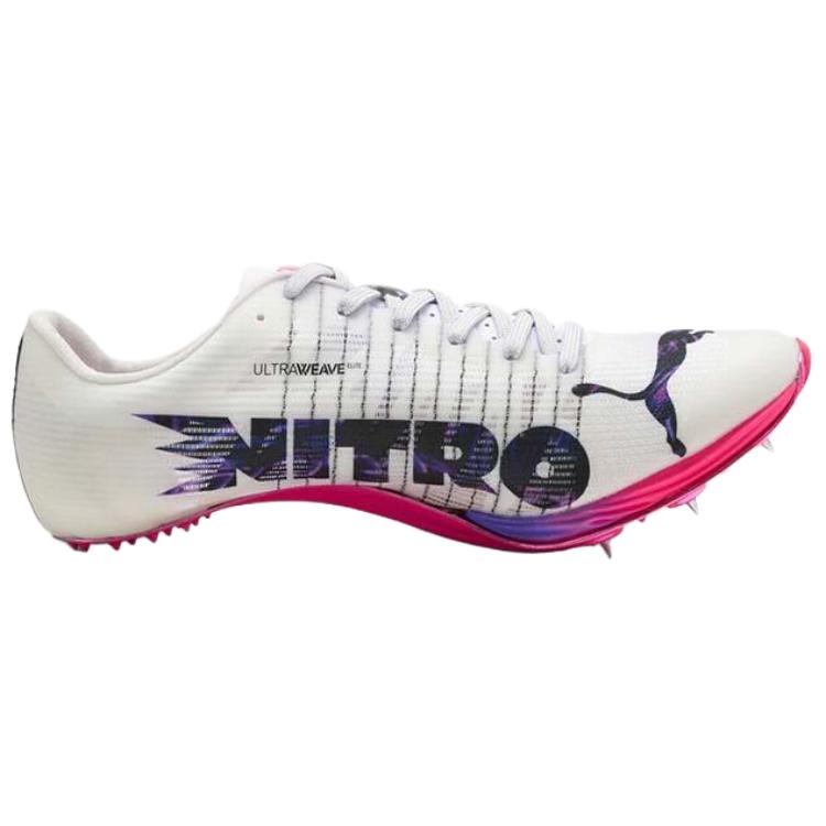 PUMA Nitro 100 2 Abrasion Resistant Low top Running Shoes Unisex White Purple