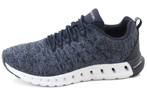 Anta Running Collection Cushioning Slip Resistant Abrasion Resistant Breathable Low top Running Shoes Men's Blue