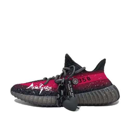 Adidas Originals Yeezy Boost 350 V2 Abrasion Resistant Low top Running Shoes Unisex Black Red