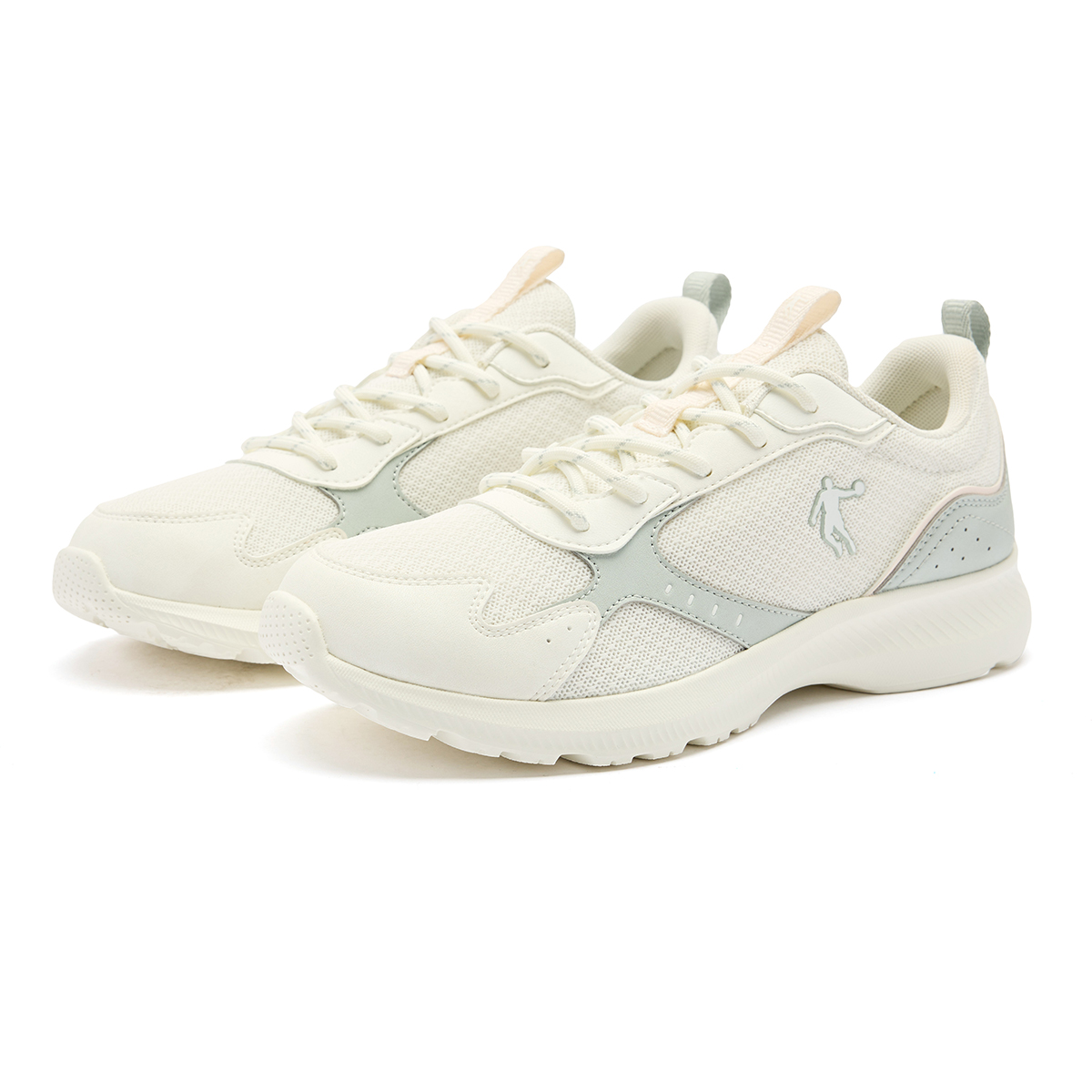 QIAODAN Slip Resistant Abrasion Resistant Low top Casual Running Shoes Women’s Beige Green