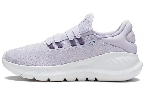 Li Ning EazGo Running Shoes Women's Low Top Soft Gray Purple