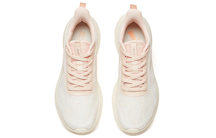 Anta Cushioning Slip Resistant Abrasion Resistant Breathable Lightweight Low top Running Shoes Women’s White Pink