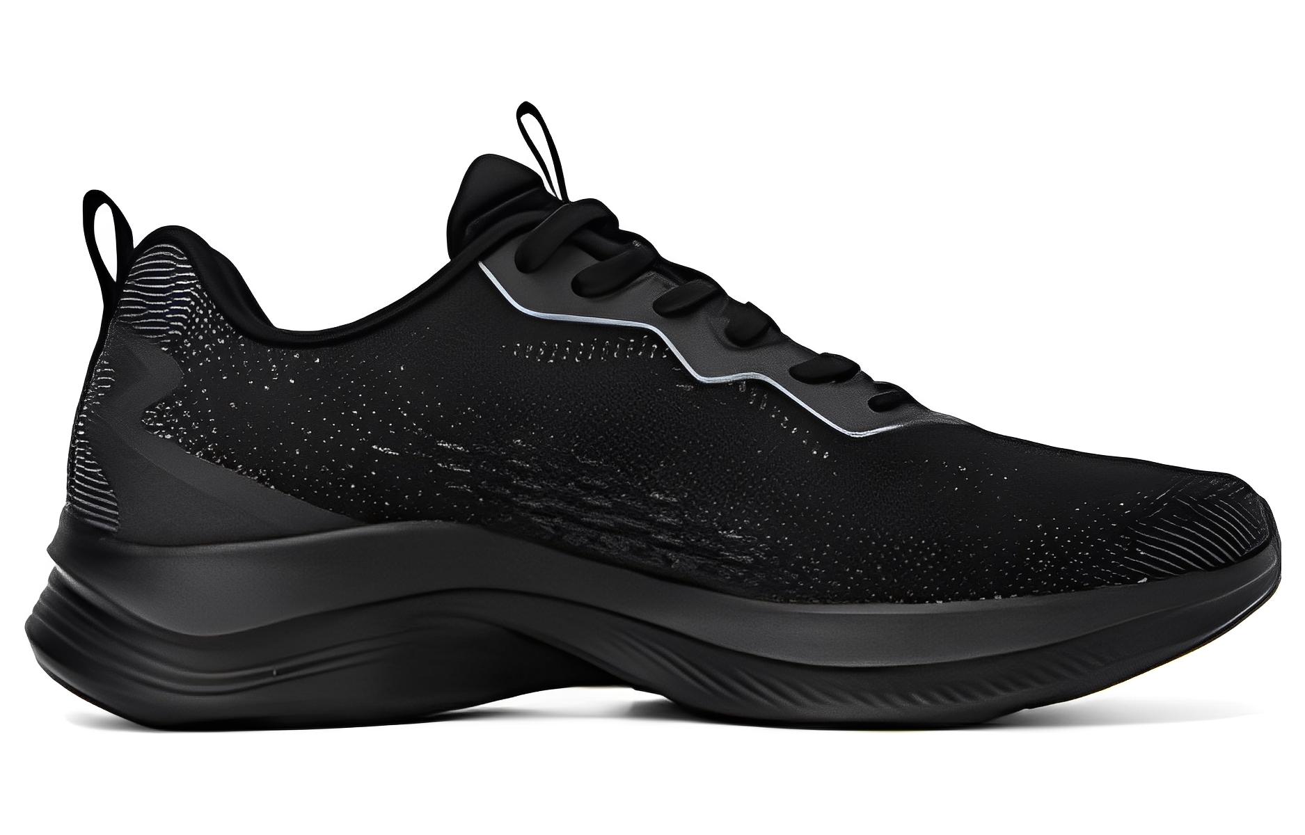 XTEP Cushioning Slip Resistant Abrasion Resistant Low top Running Shoes Men’s Black