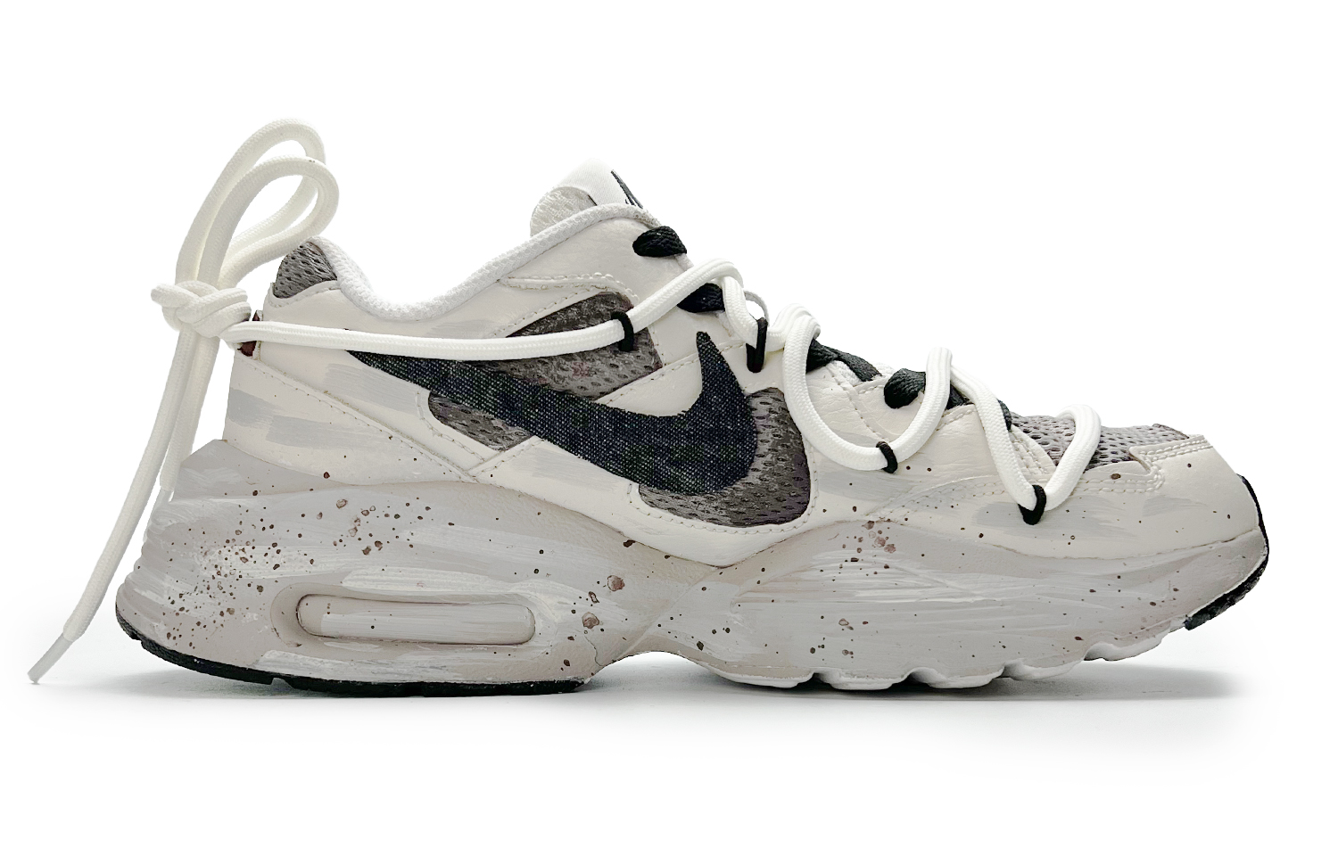 Nike Air Max Fusion Slip Resistant Abrasion Resistant Low top Casual Running Shoes Women’s Gray