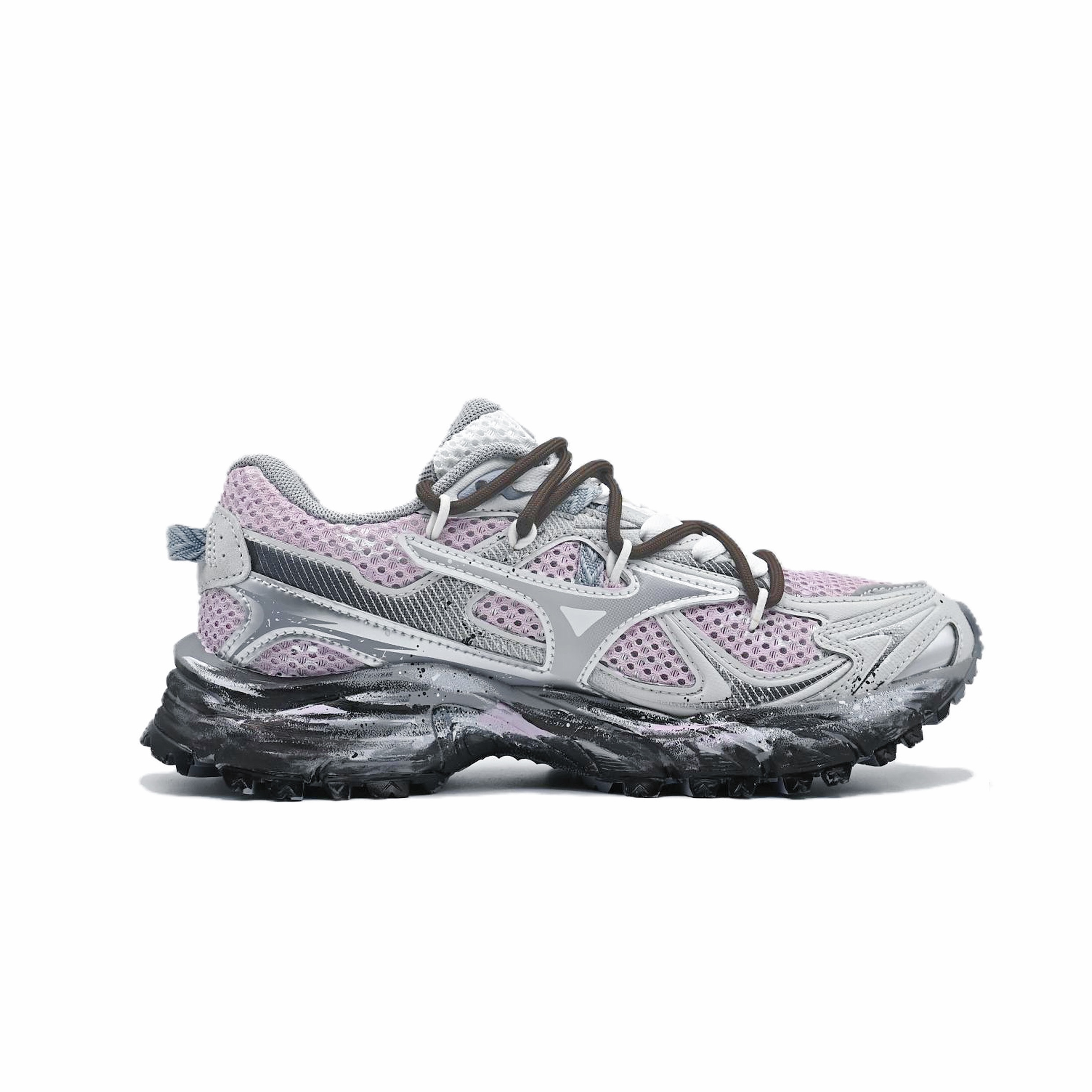 Mizuno FIYI V2 Cushioning Abrasion Resistant Breathable Support Low top Running Shoes Unisex Silver Pink