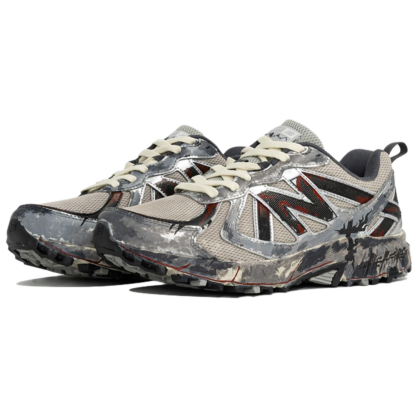New Balance NB 410 V5 Abrasion Resistant Low top Casual Running Shoes Unisex Silver Black Gray