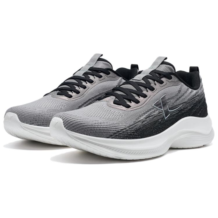 XTEP Breathable And Resilient Low top Running Shoes Men’s Gray Black