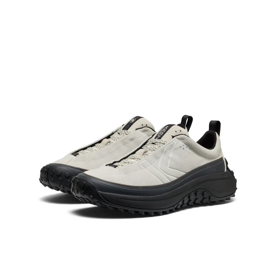 KEEN Mino Leather Low top Casual Trail Running Shoes Women’s Silver Birch White
